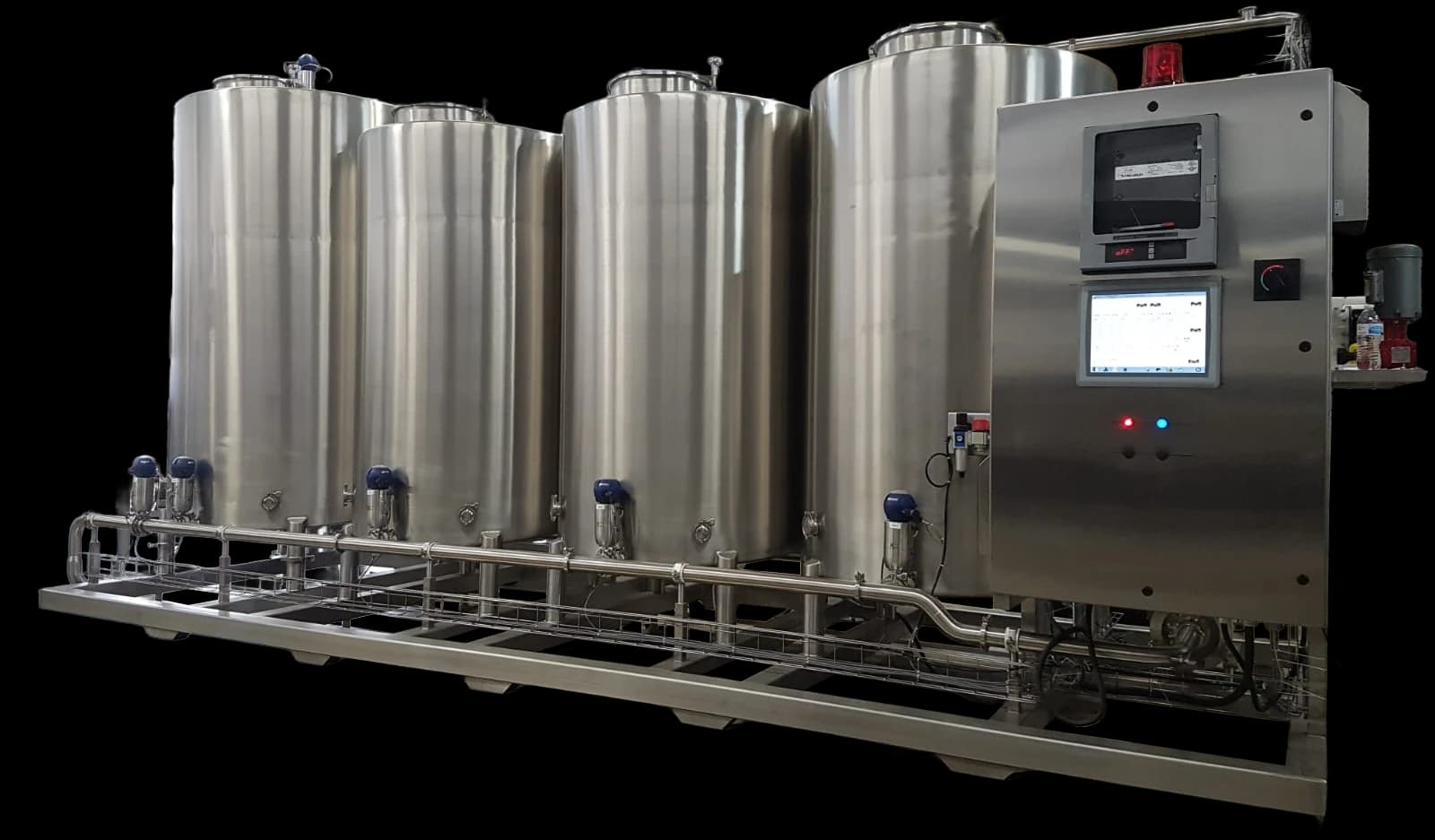 CIP System — Siemens S7-1200 PLC control panel and HMI interface
