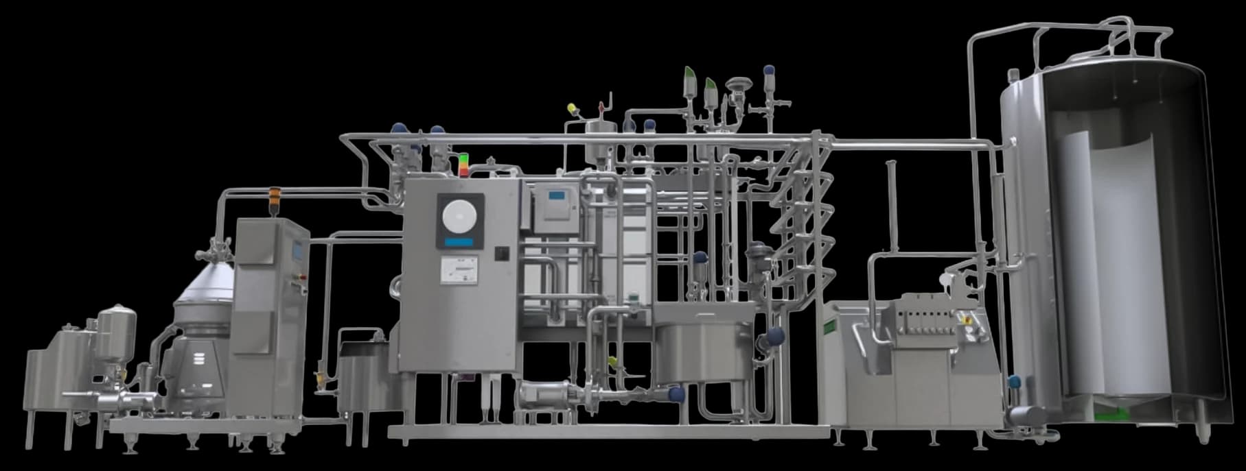 In-line Milkfat Replacement with Vegetable Fat, Homogenization and Extended Holding System