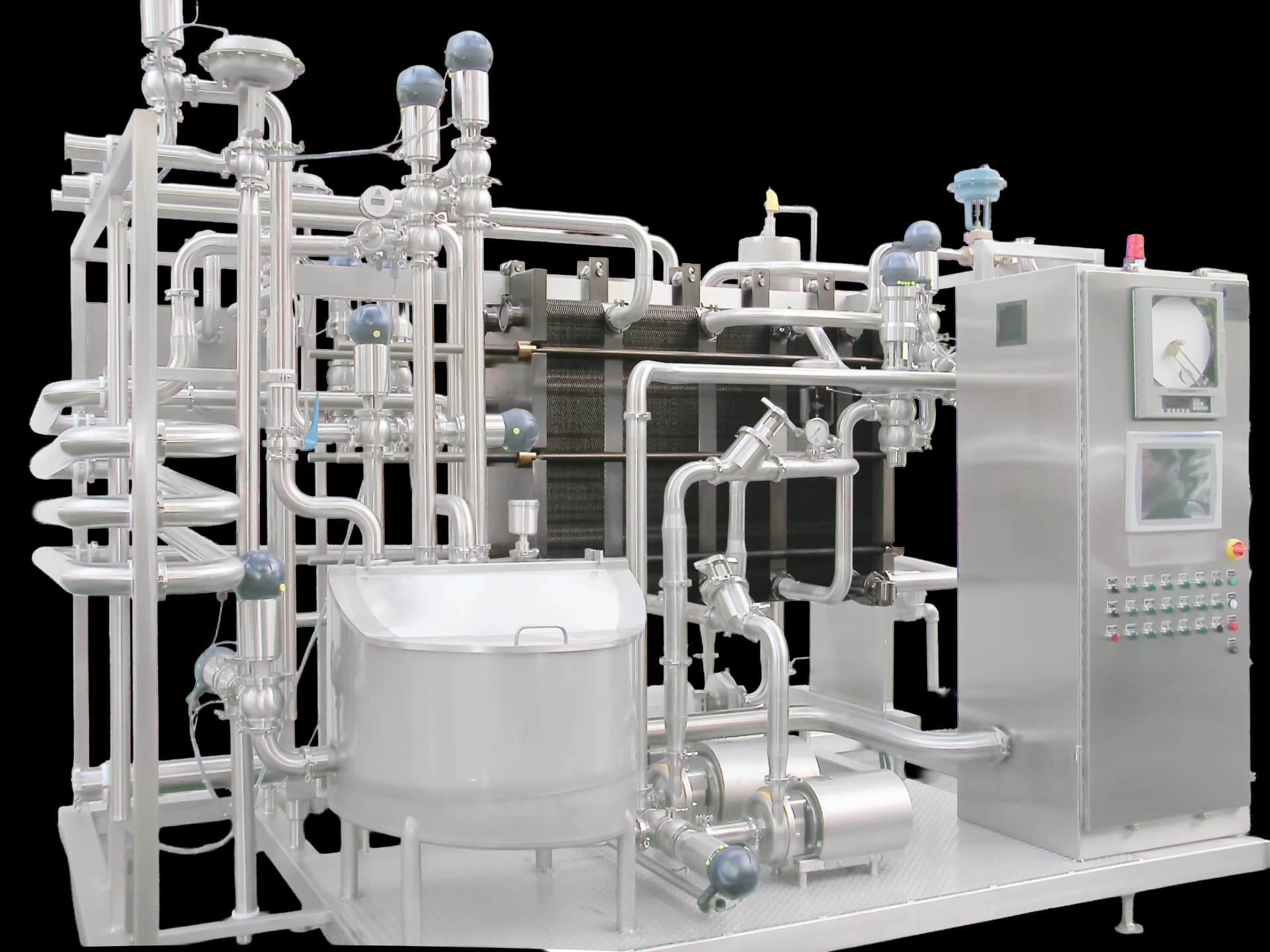 High-efficiency heat exchanger of the HTST Internacional Thermoplak™ Pasteurizer