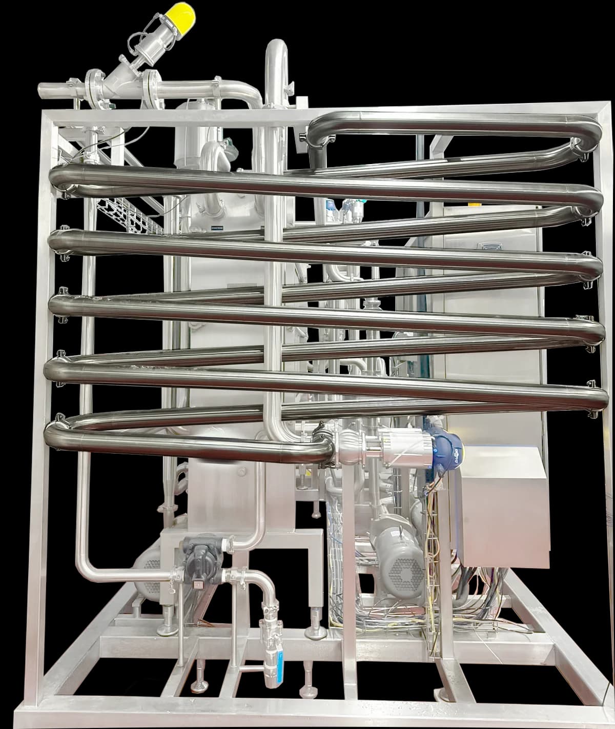 Ascending slope holding tube of the HTST PMO Thermoplak™