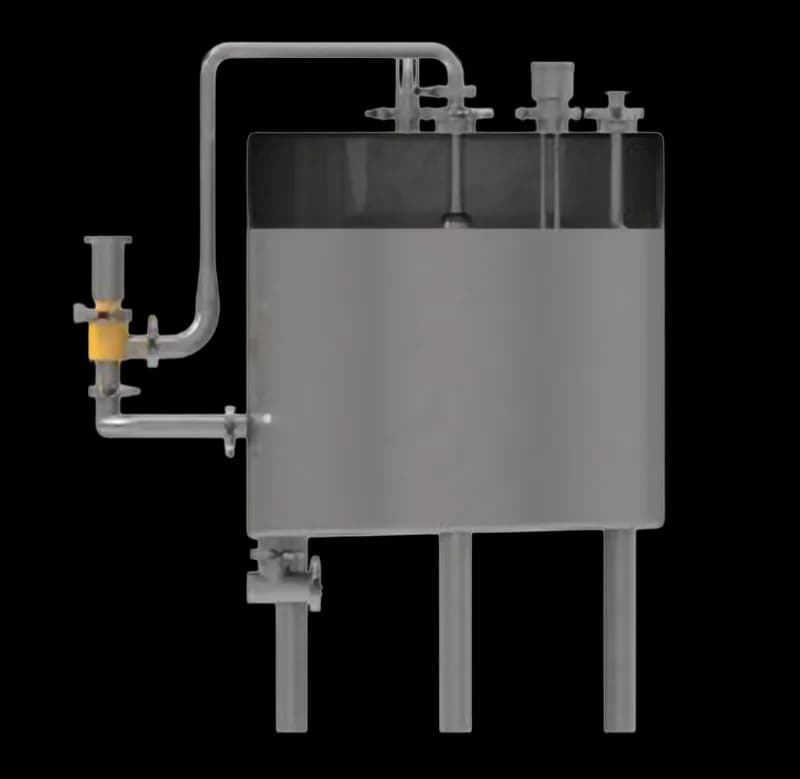 Inline vegetable fat addition tank
